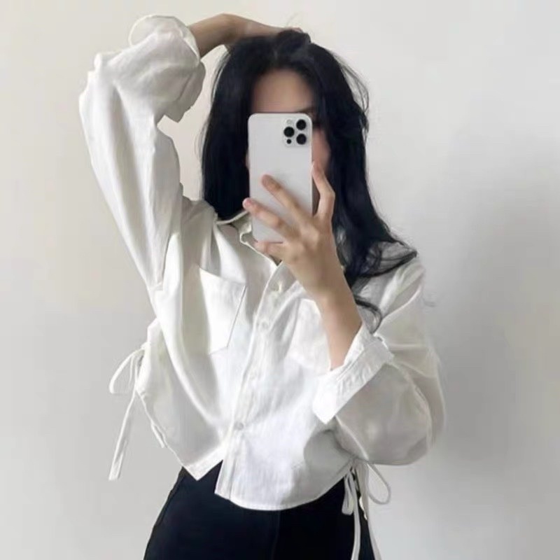 [NEW]ÁO SƠMI CROTOP LINEN DÂY RÚT”Yuli top” siêu xinh