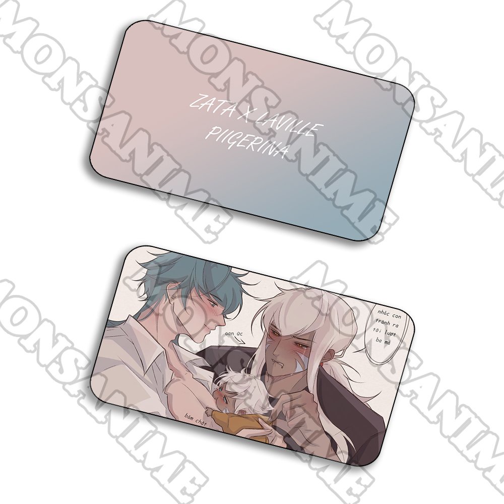 Ảnh card bo góc in hình Liên quân zata x laville PIIGERINA thẻ bo viền 5*8cm anime chibi sưu tầm 1 tấm