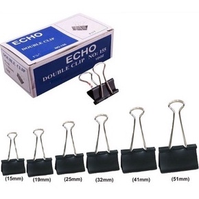 Kẹp tài liệu đen 1 hộp , Kẹp bướm 15mm 19mm 25mm 32mm 41mm 51mm
