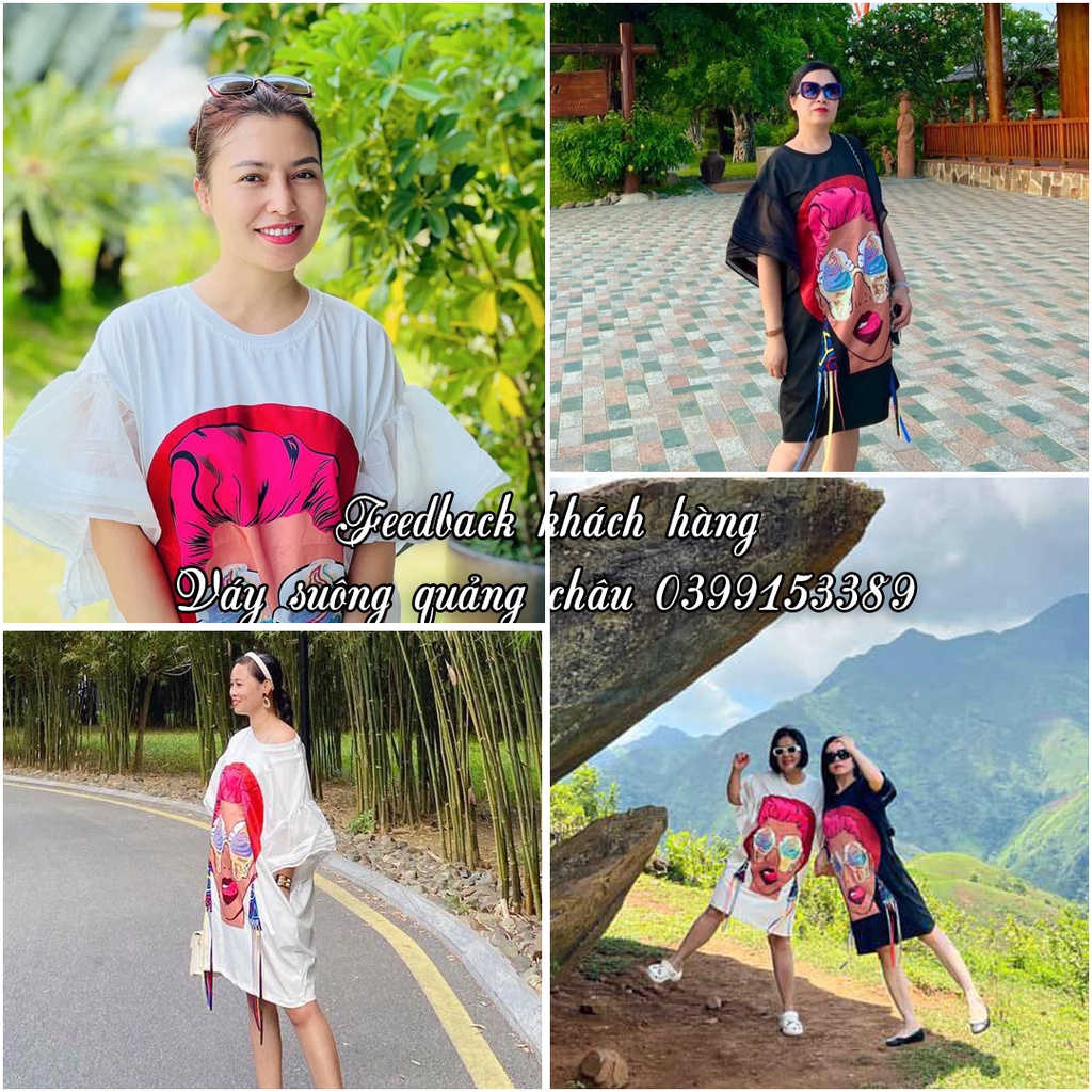 Váy Suông Cô Gái Tay Bồng Cá Tính Quảng Châu Cao Cấp 2023