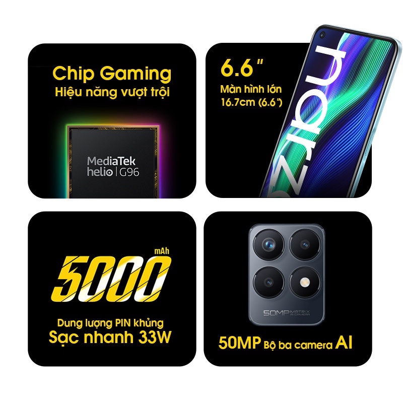 Điện Thoại realme Narzo 50 4G 2022  - Hàng Chính Hãng