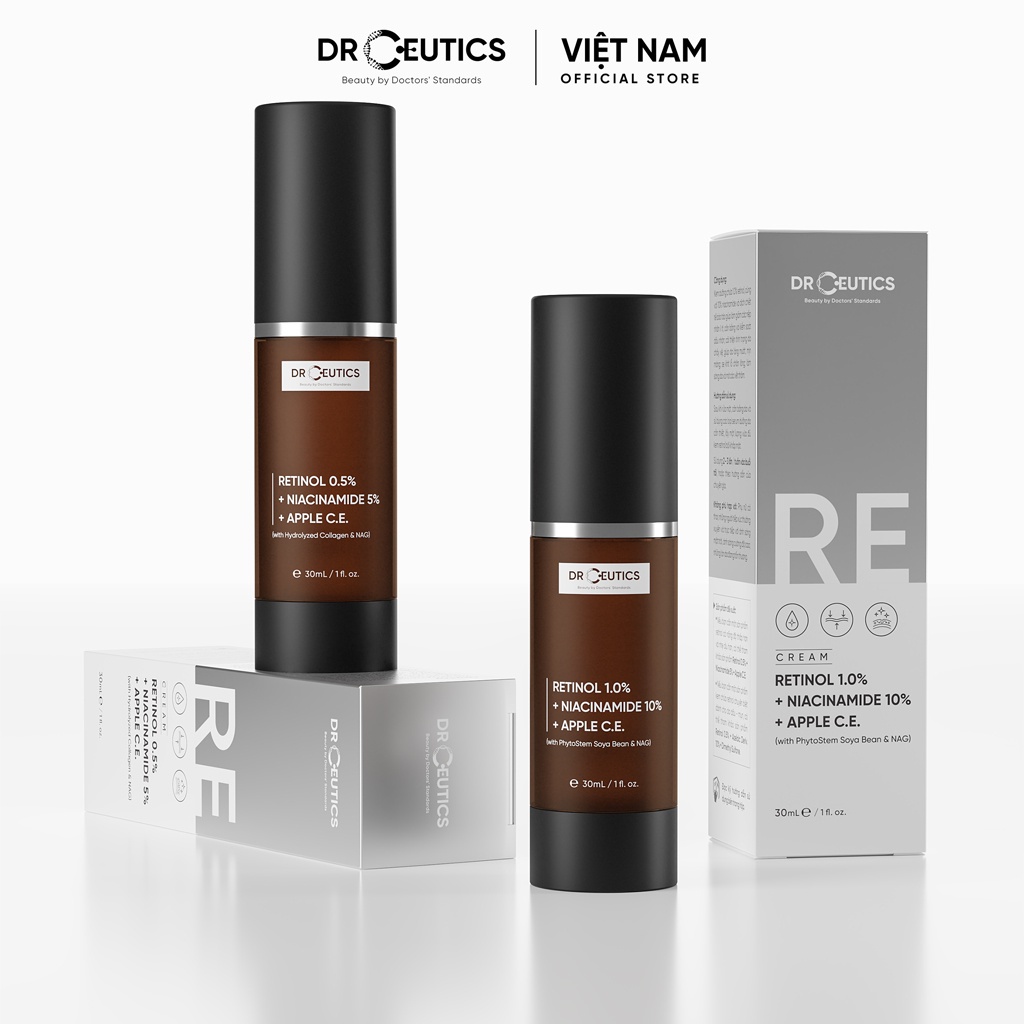 Kem Dưỡng Drceutics Chống Lão Hoá Chứa Retinol Niacinamide Và Dịch Chiết Tế Bào Gốc Quả Táo (30ml)