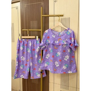 Bộ lửng lụa tay lỡ 2 túi quần size 1 - 2