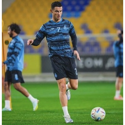 Bộ quần áo đá banh Al Nassr xanh training 2023 JP