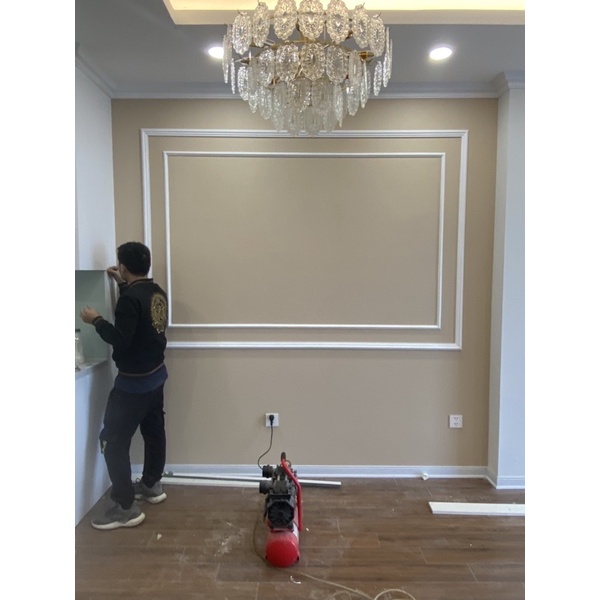 Phào Chỉ Nhựa Màu Trắng  Bóng Làm Góc Livestream