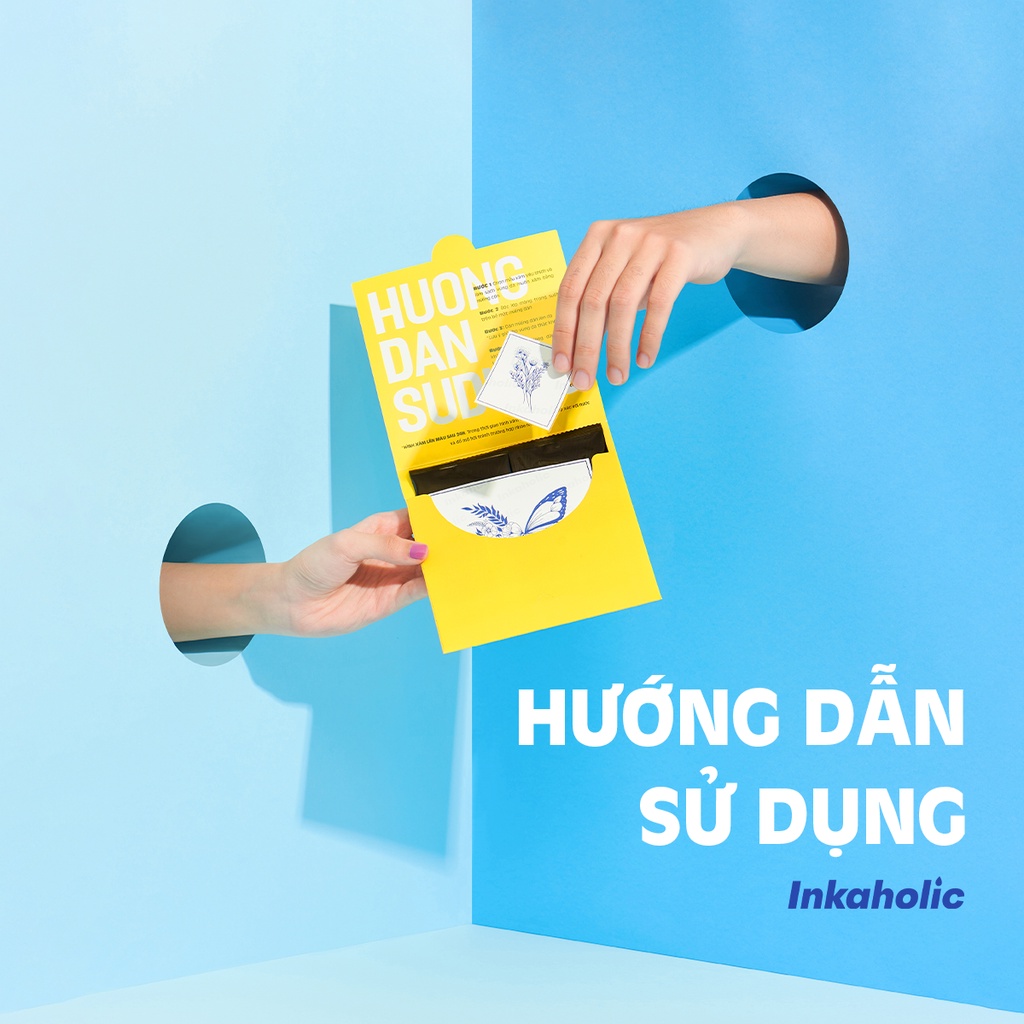 [QUÀ TẶNG NGẪU NHIÊN] Hình xăm dán tạm thời 15 ngày Inkaholic - xăm giả đẹp &amp; ngầu y xăm thật, chống nước