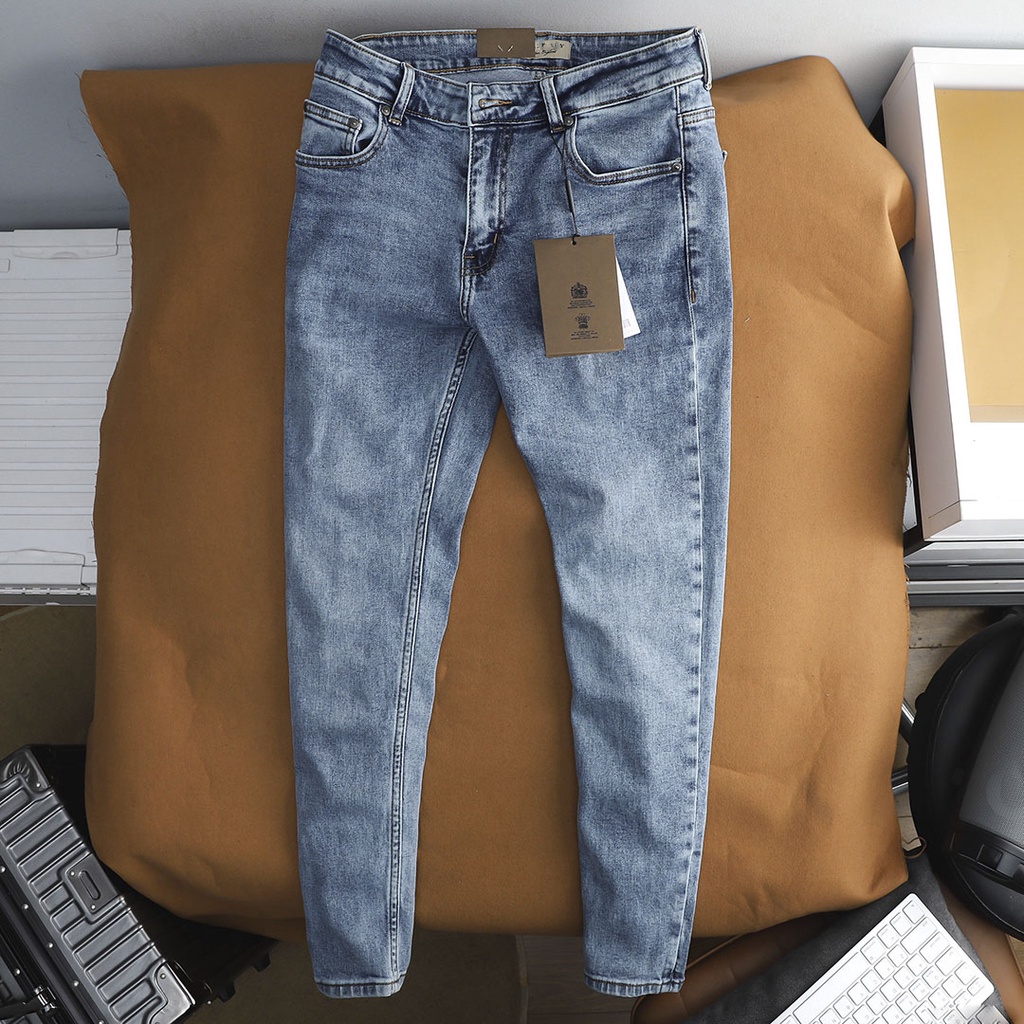 Quần Jeans Dài Cao Cấp, Quần Jean Dài B.R Co Giãn Mềm Mịn Trẻ Trung Sang Trọng Màu Xanh CXJBR001 - TAKEPLACE