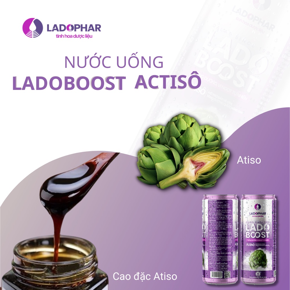 Nước uống tăng cường sức khỏe Lado Boost Actiso Ladopharma (C/240ml)