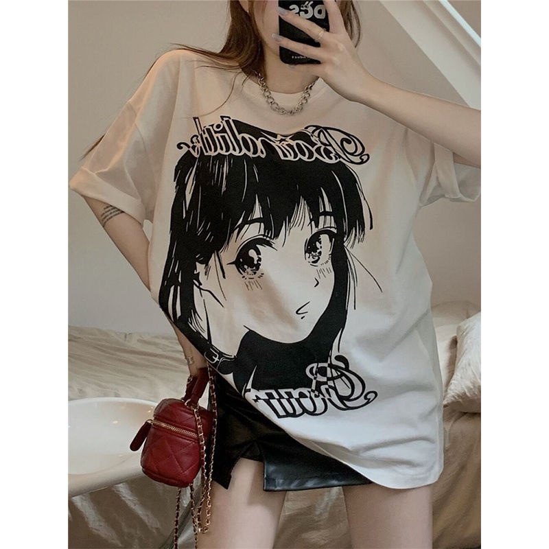 Áo Thun Tay Ngắn Cổ Tròn Plus Size Thời Trang Mùa Hè Cho Nữ