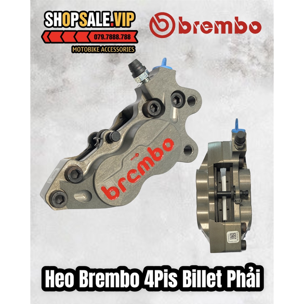 Heo Brembo Billet 4Pis Chính Hãng (Bên Phải)