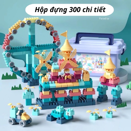 Đồ chơi Le go xếp hình lâu đài thông minh cho bé. Đồ chơi lắp ráp, ghép hình trí tuệ cho trẻ em, con trai, gái 2-5 tuổi