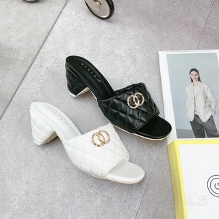 Guốc cao gót trần chỉ gót 5cm