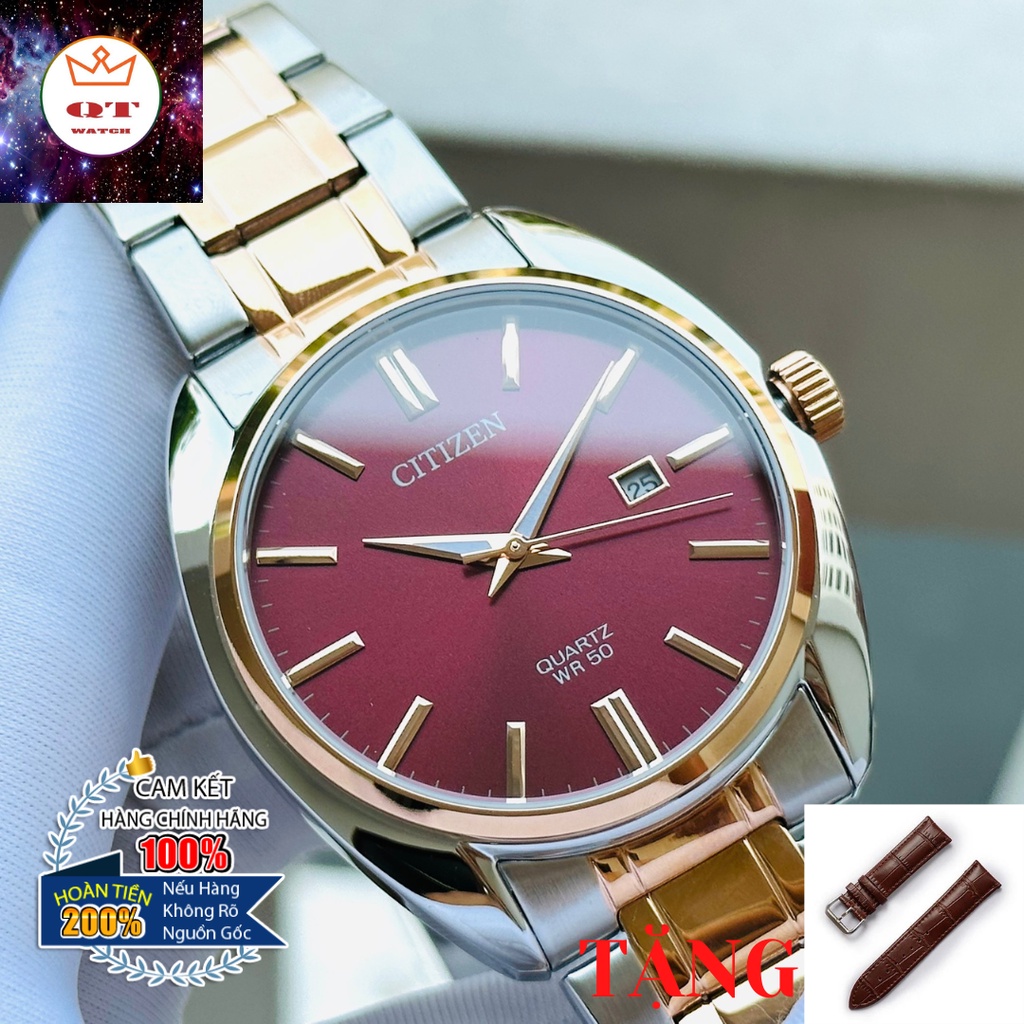 Đồng Hồ Nam CITIZEN Quartz BI5104-57X Chính Hãng Tặng Dây Da Cao Cấp