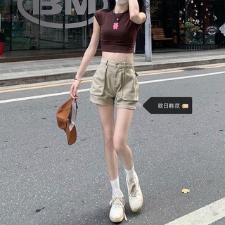 Quần sooc kaki cạp cao túi hộp, hàng chuẩn order QC