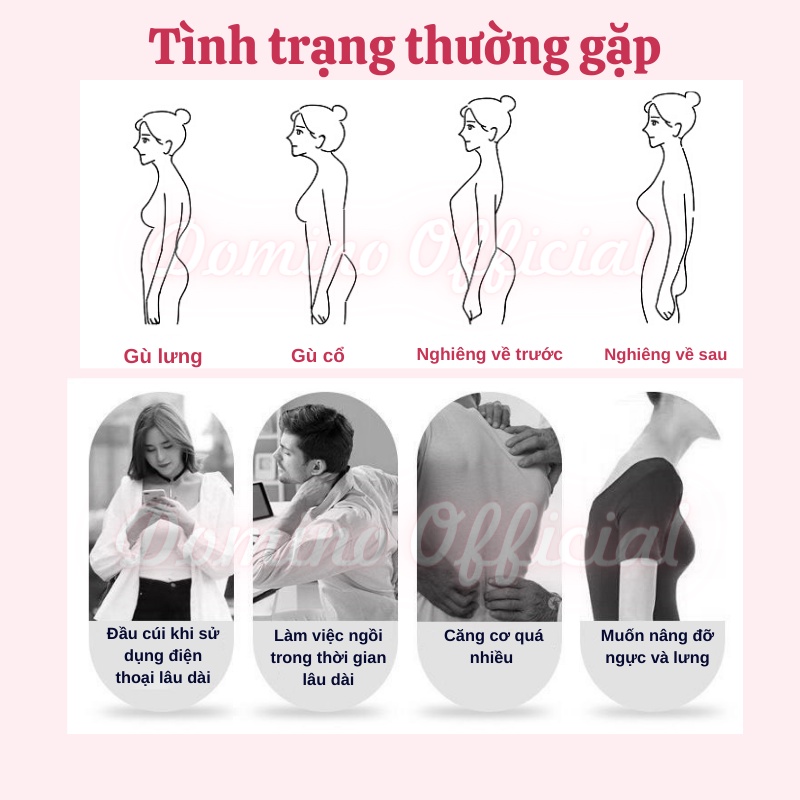 Đai Lưng Cột Sống Domino Định Hình Cơ Thể Thiết Kế Thông Minh