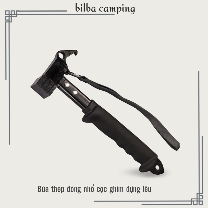 Búa đóng cọc ghim lều cắm trại dã ngoại đa năng giúp dựng lều nhanh chóng trong các chuyến đi BB1241- Billba Camping