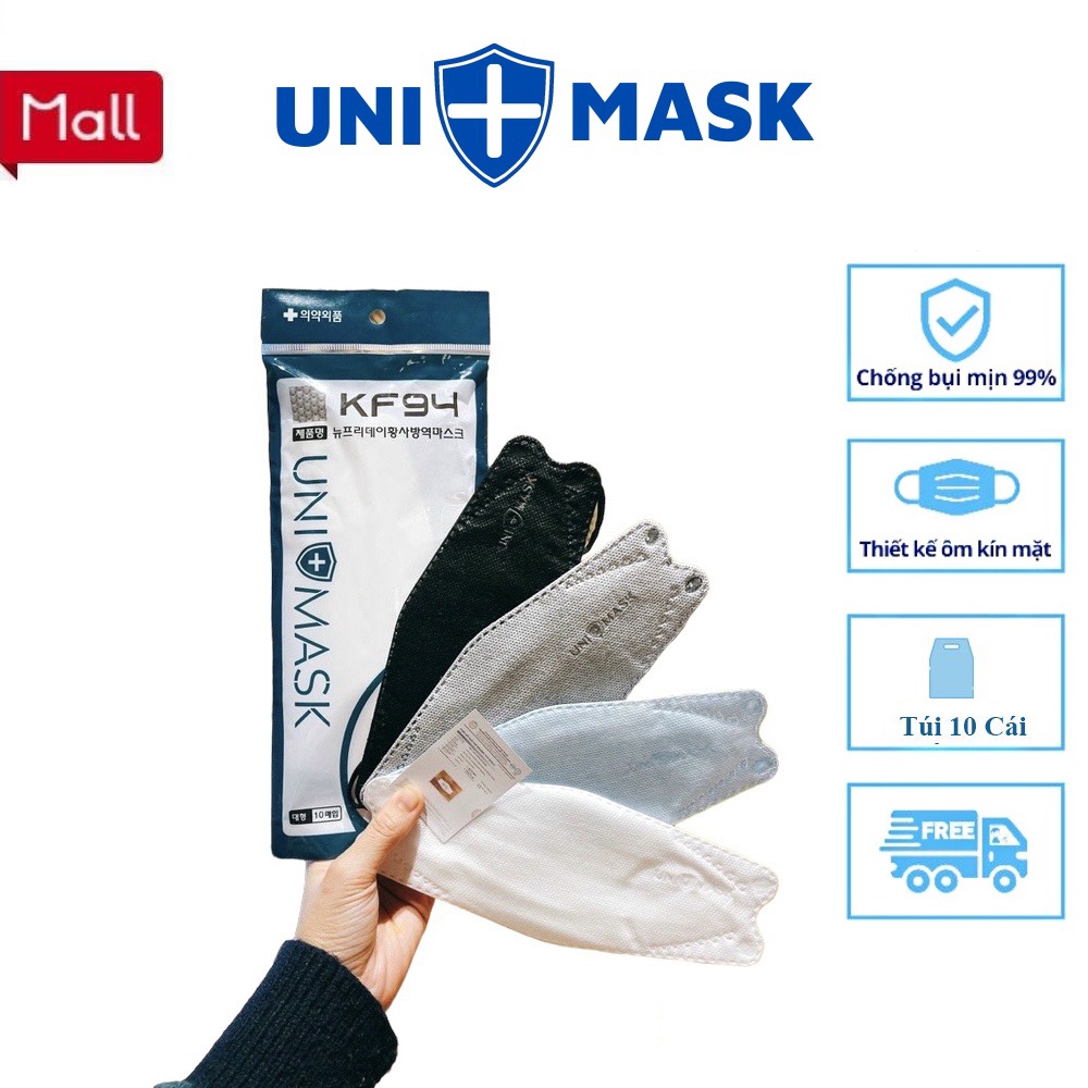 Set 40 Chiếc Khẩu trang 4 Lớp KF94 UNI MASK Chống Bụi Mịn Và Kháng Khuẩn Hàng Cao Cấp.