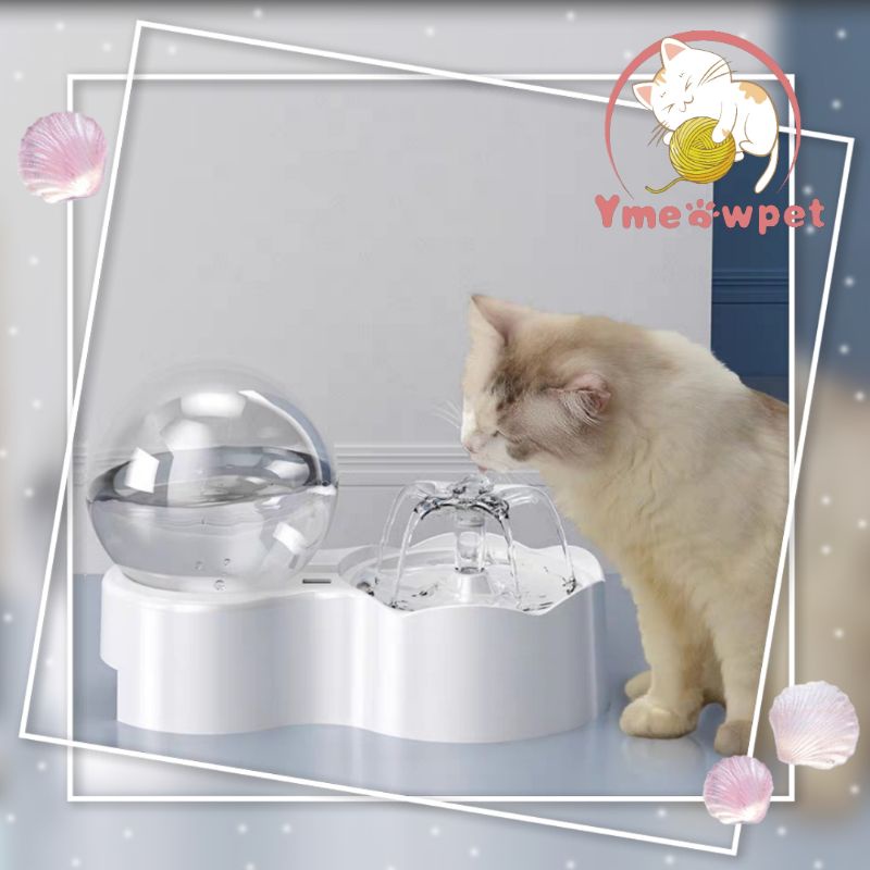 Máy uống nước lọc nước trên động cho mèo / đài phun nước tự động cho thú cưng dùng tích lớn phù hợp cho mèo chân lùn