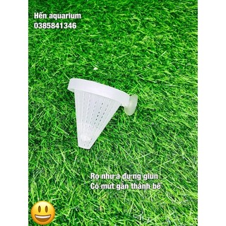 Rọ nhựa đựng giun - phễu đựng giun , chùn trỉ , trùng huyết cho cá ăn