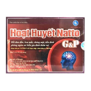 Hoạt Huyết Dưỡng Não Natto G&P - phòng ngừa tai biến