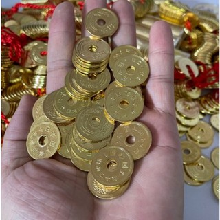 Đồng xu 5 yên nhật bản may mắn bình anh - đồng xu may mắn cũ 80%