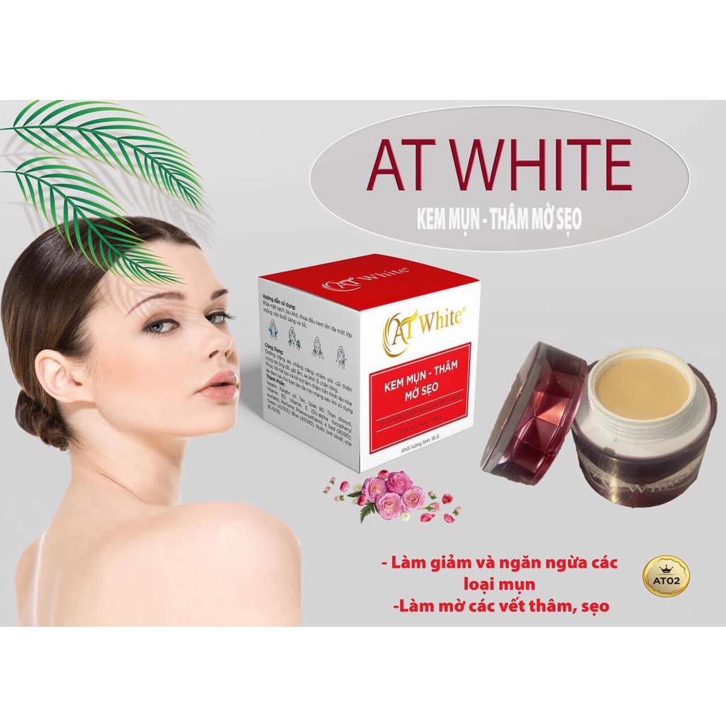 Kem AT White dưỡng trắng - Ngừa mụn - Mờ thâm nám- Ngừa lão hóa chuyên sâu18G