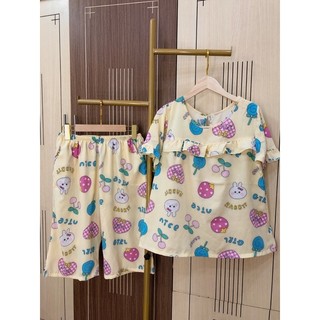 Bộ Lửng Lụa Tay Lỡ 2 Túi Quần Size 1 - 2 (35kg - 60kg)