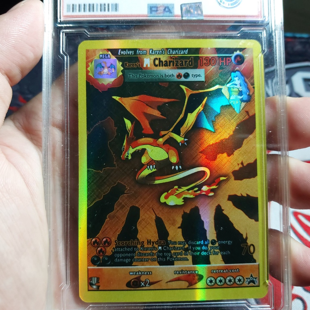 Cách chơi thẻ pokemon Karen s M Charizard TẶNG kèm top loader 1459 d28 1-29