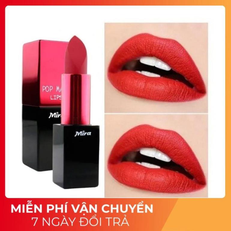 Son môi Mira Pop Matte Lips bền màu lâu trôi, thiết kế thời thượng, sang trọng, chính hãng Hàn Quốc Song Anh