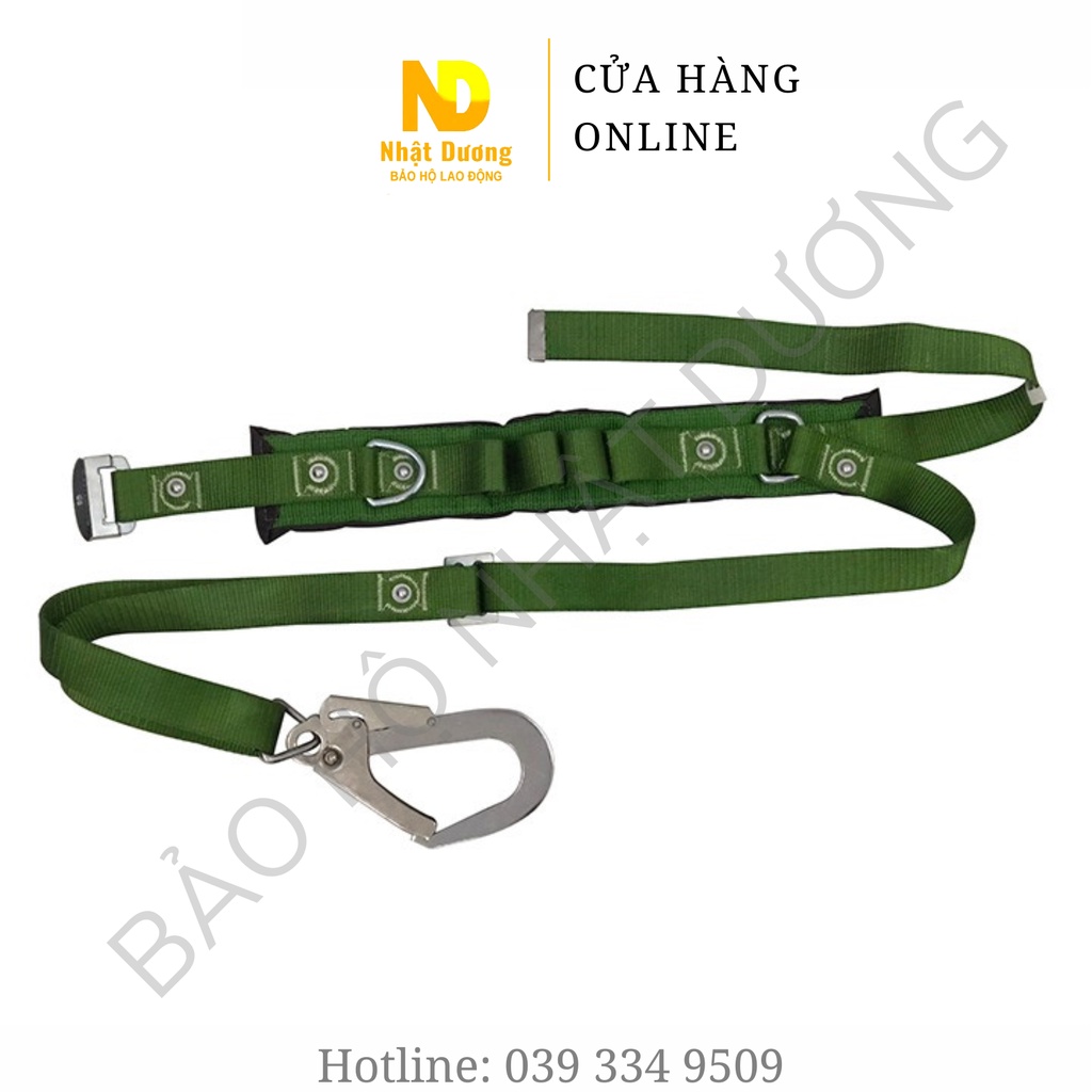 Dây bảo hộ lao động 1 móc thép lớn D08, dây an toàn lao động leo trụ điện trèo cây chịu lực có kiểm định