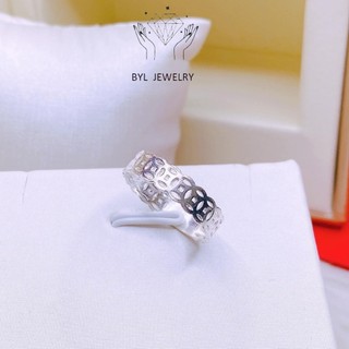 Gía xưởng Nhẫn kim tiền trơn chuẩn bạc ta không bị xỉn màu - BYL JEWELRY