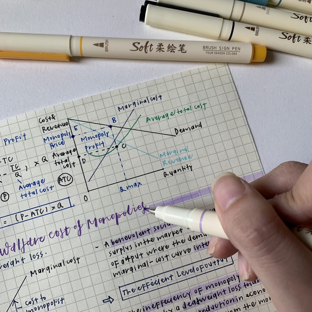 Bút Brush Soft Sign Pen DS phù hợp viết Calligraphy Art Therapy