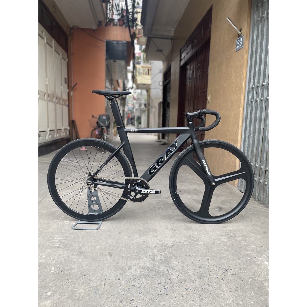 Xe đạp fixed gear Gray f15 bánh 3 đao cao cấp chính hãng mới 100%