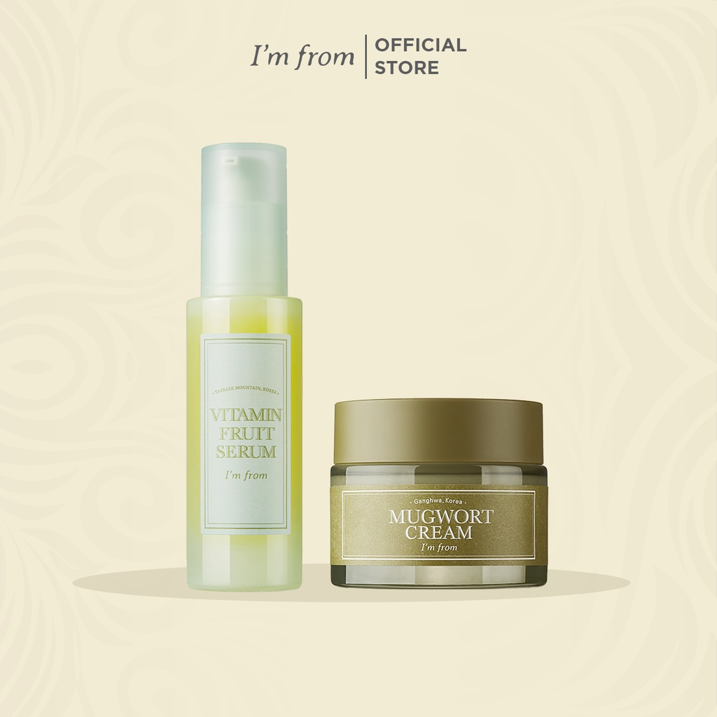 Combo I'm From Tinh chất Vitamin Fruit Serum 30ml + I'm From Kem dưỡng Mugwort Cream 50g