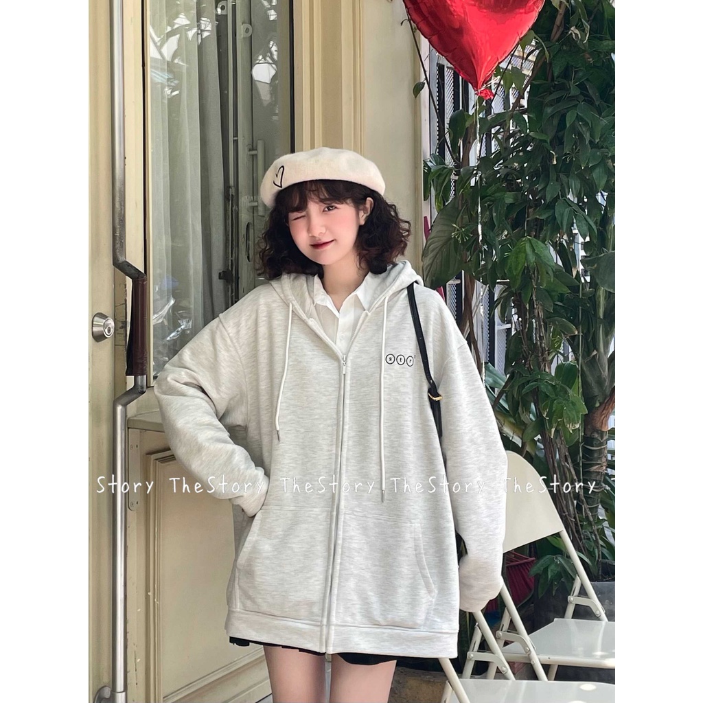 Áo Hoodie Zip SS8 cào bông A2497+ SS2 oversize unisex thêu logo  A1053