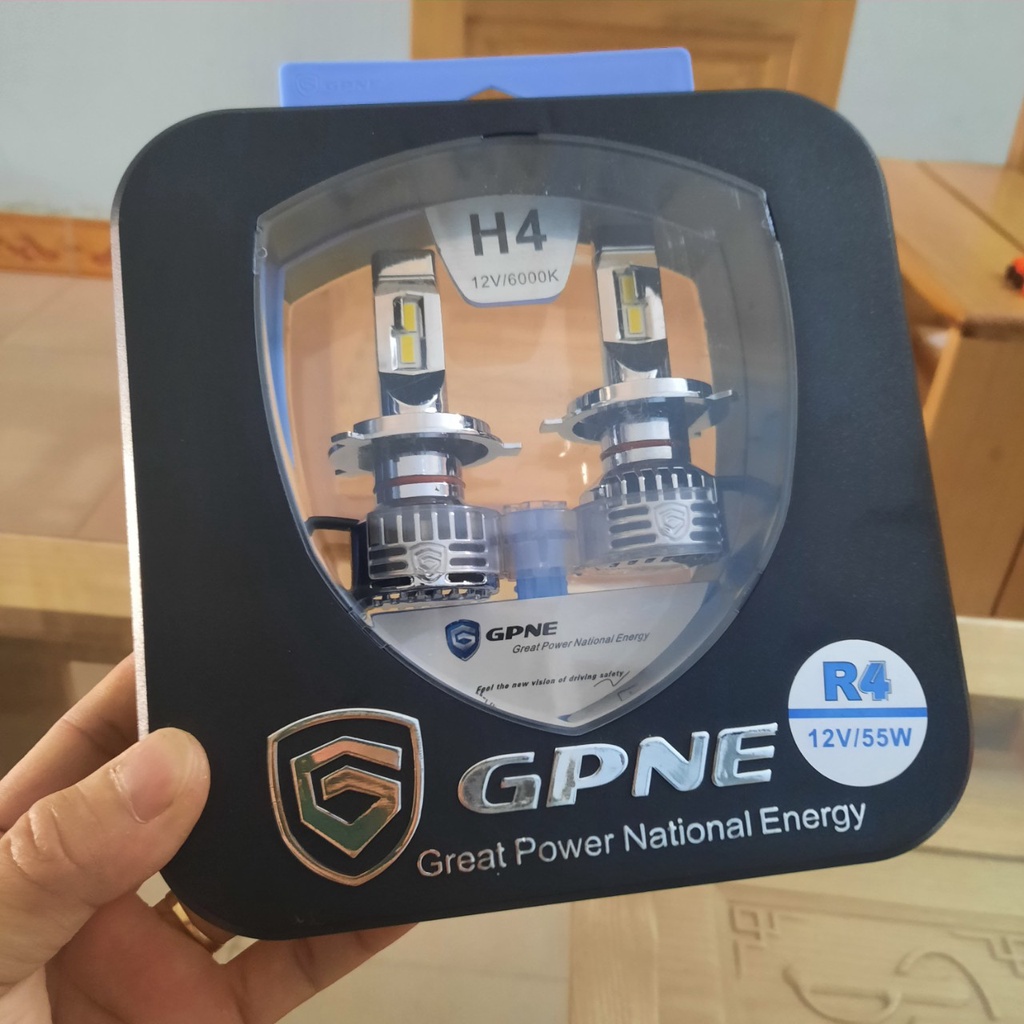 Đèn led GPNE R4 công suất 55W , chân H4 có canbus