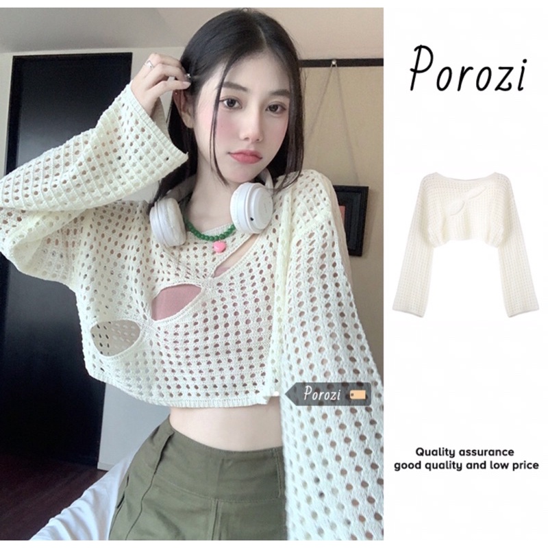 Pass croptop dạng lưới không kèm áo trong