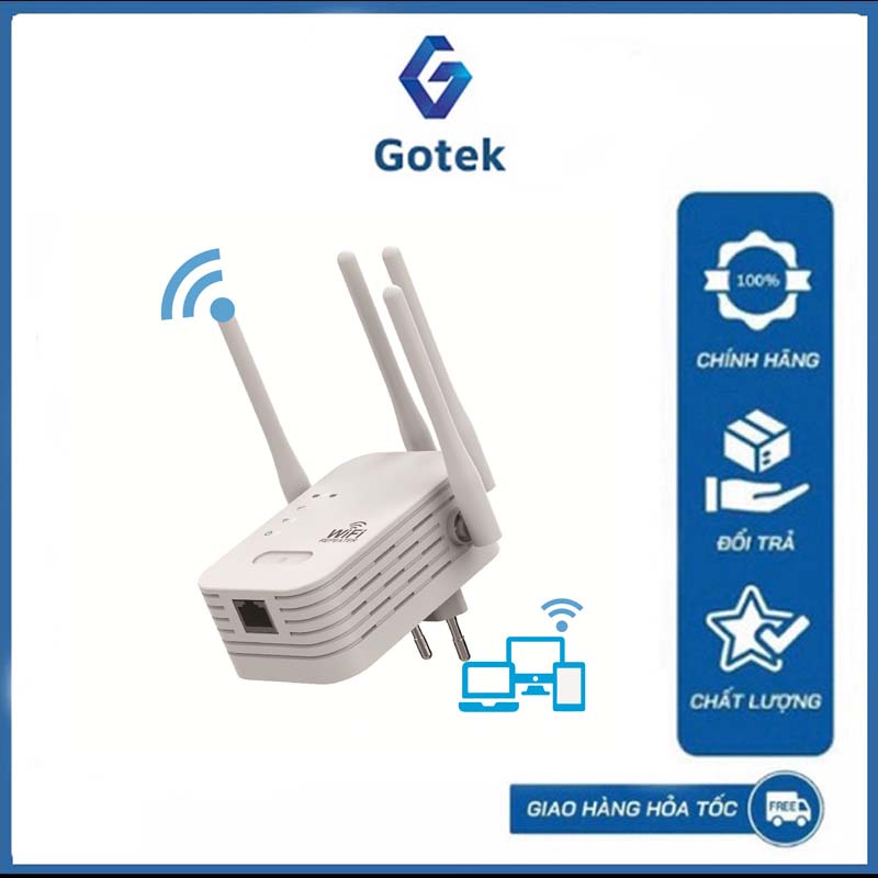 Kích Sóng Wifi 4 Râu Ăng Ten Phát Xuyên Tường Chuẩn N Tốc Độ 300mbps Màu Trắng Bộ Kích Sóng Wifi Thu Phát Mở Rộng Sóng | BigBuy360 - bigbuy360.vn