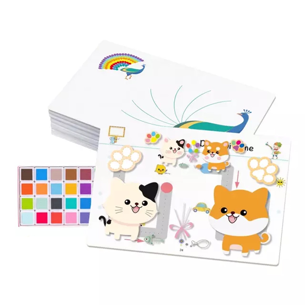 Đồ chơi tô màu bằng vân tay kèm tranh cho bé thỏa sức sáng tạo