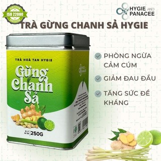 Trà gừng chanh sả hòa tan tăng sức đề kháng thải độc detox - hygie & panacee