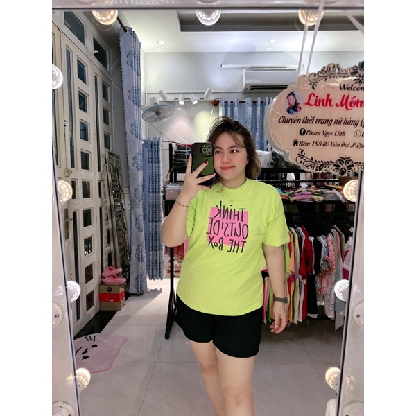 ÁO PHÔNG CHỮ THINK THAI BIGSIE LINH MÓM