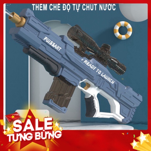 Súng Nước Sử Dụng Pin Điện Áp Lực Cao Puissant, Có Chế Độ Tự Động Hút Nước, Quà Tặng Dành Cho Bé