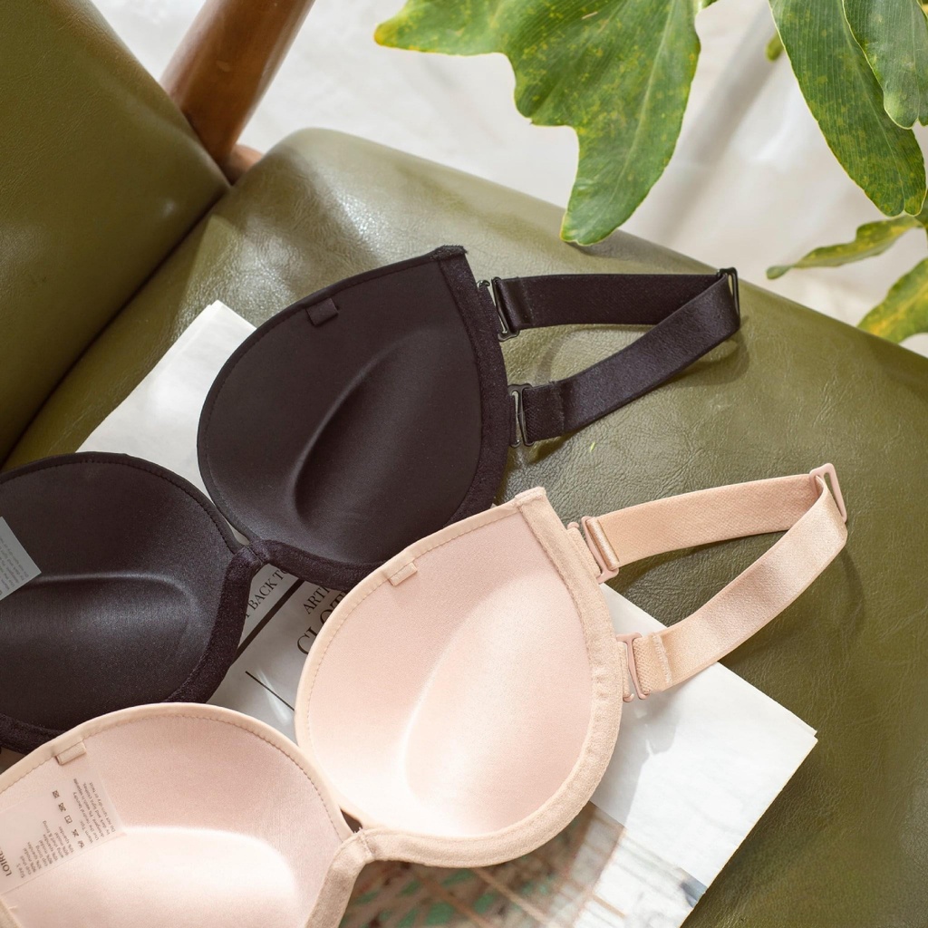 Áo Lót Nữ Quây 2 Quai Chống Tụt Cao Cấp, Dây Quai Bản 3cm Cực Chắc Chắn, Đệm Dày 3cm Nâng Ngực Mã EBALCG17