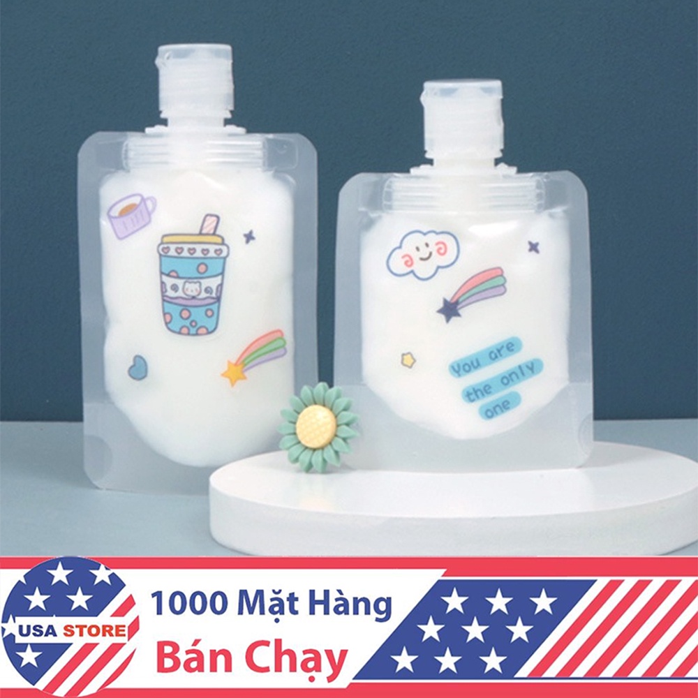 Túi Nhựa Chiết Đựng Mỹ Phẩm Mới R47 - Chiết Dầu Gội Du Lịch Dã Ngoại 30ml/50ml/100ml