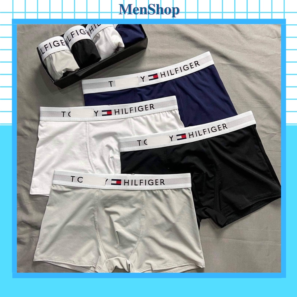 quần sịp đùi nam Tommy thun lạnh, quần lót thun lạnh nam boxer Tommy cao cấp co giãn 4 chiều mềm mịn thoáng khí