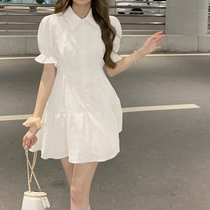 Váy babydoll dáng xòe tay bồng cách điệu siêu xinh 2023