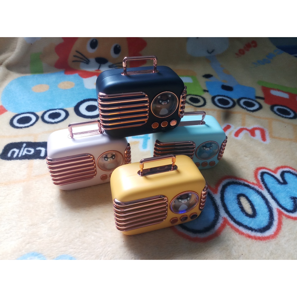 Loa Bluetooth Thú Cưng Dễ Thương Retro Hành Lý - Bảo hành 3 tháng