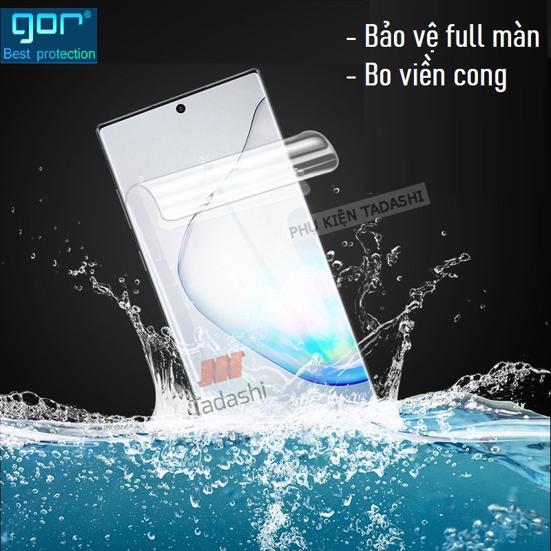 Bộ 4 Miếng Dán Dẻo Gor Samsung S23 Ultra/ S22 Ultra/ S21 Ultra Dán Full Màn 3D, Trong Suốt Bo Viền Cong - Chính Hãng Gor