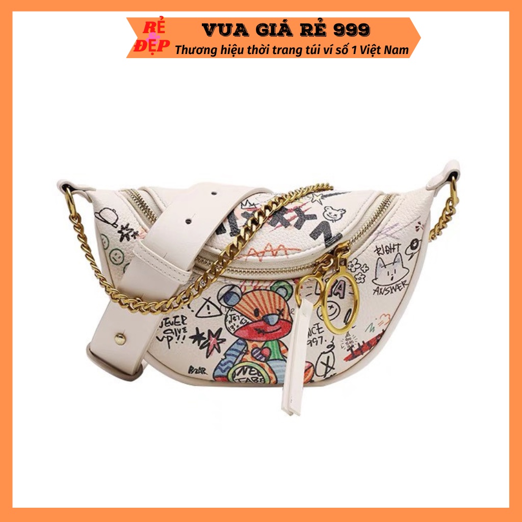 Túi bao tử đeo chéo nữ hình gấu thời trang giá rẻ đẹp đi chơi phong cách hàn quốc dễ thương cute DC2018