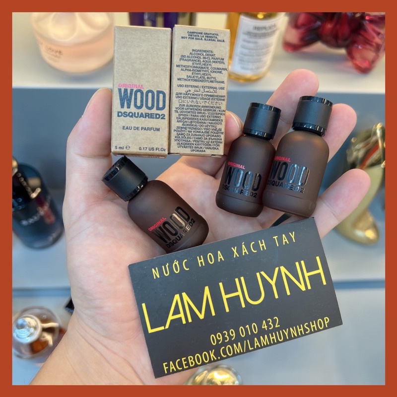 Nước hoa mini Nam DSQUARED ORIGINAL WOOD EDP 5ML